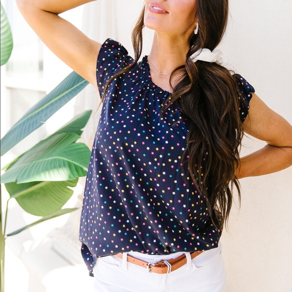 Dash of Pink Tops - Confetti is in the Stars Top